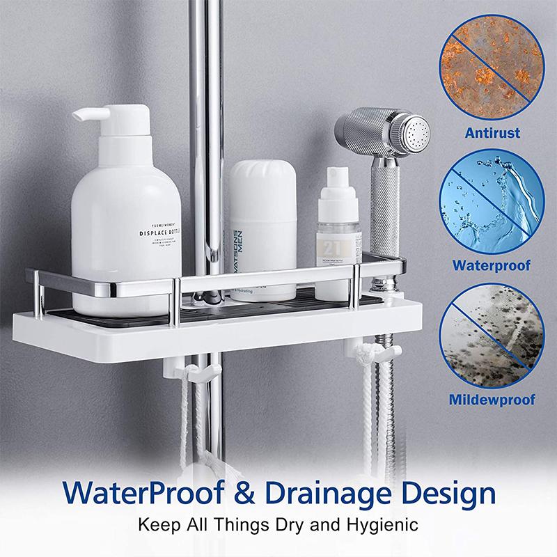 Multifunctional shower shelf without drilling | Kalsten