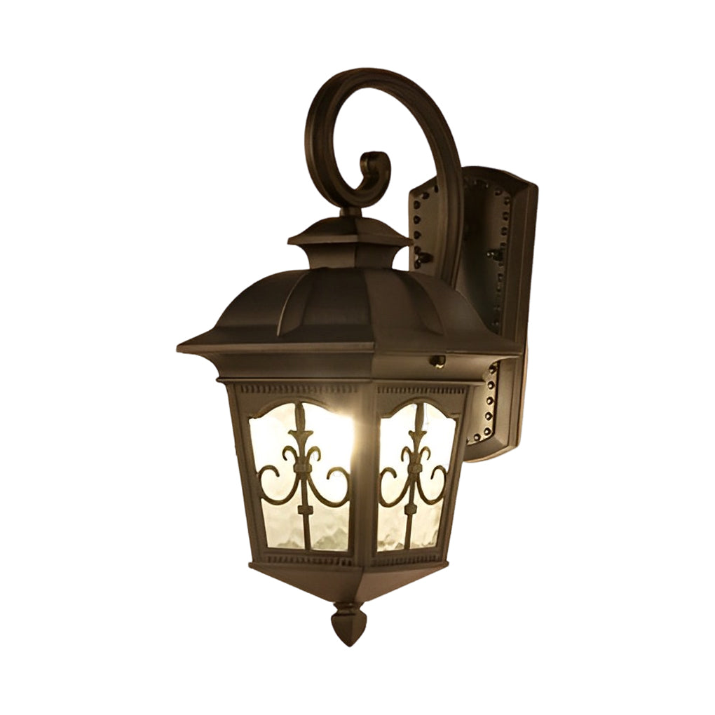 Waterproof Retro Elegant LED Glass European Style Outdoor Wall Lights | Kalsten