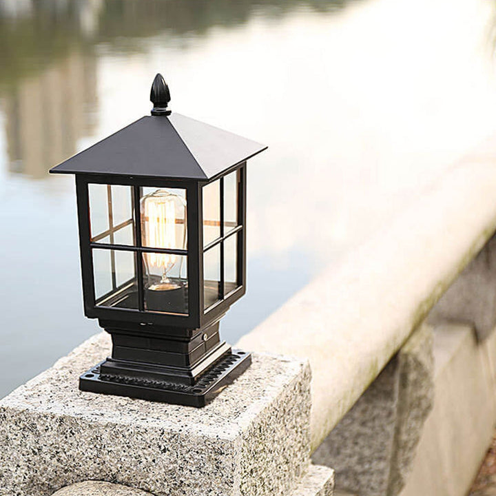 European Outdoor Column Lantern Waterproof  Rustproof 1-Light Patio Light | Kalsten