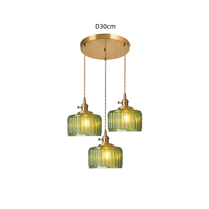 Vintage Stunning Cylinder Glass Pendant Light | Kalsten