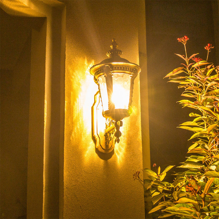 Kalsten | Outdoor Vintage Glass Wall Lantern Light