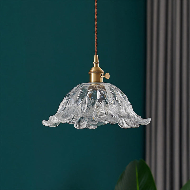 Creative Flower Clear Glass Pendant Light | Kalsten
