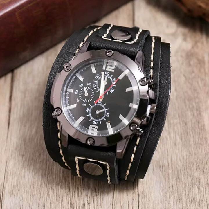 Classic Leather Strap Watch