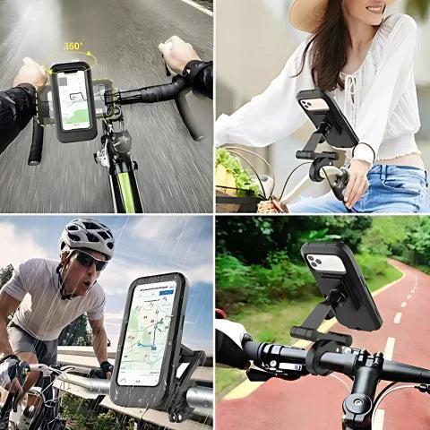 Kalsten | SafeRide Waterproof Smartphone Holder – 360° Rotating for Bike and Rain Weather