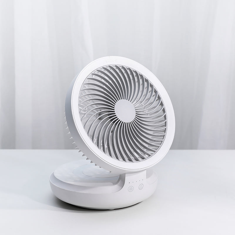 Kalsten | Rechargeable Foldable Desktop Fan, with Four Modes, Night Light and Adjustable Angle, for Study, Sleep, Work and Outdoors