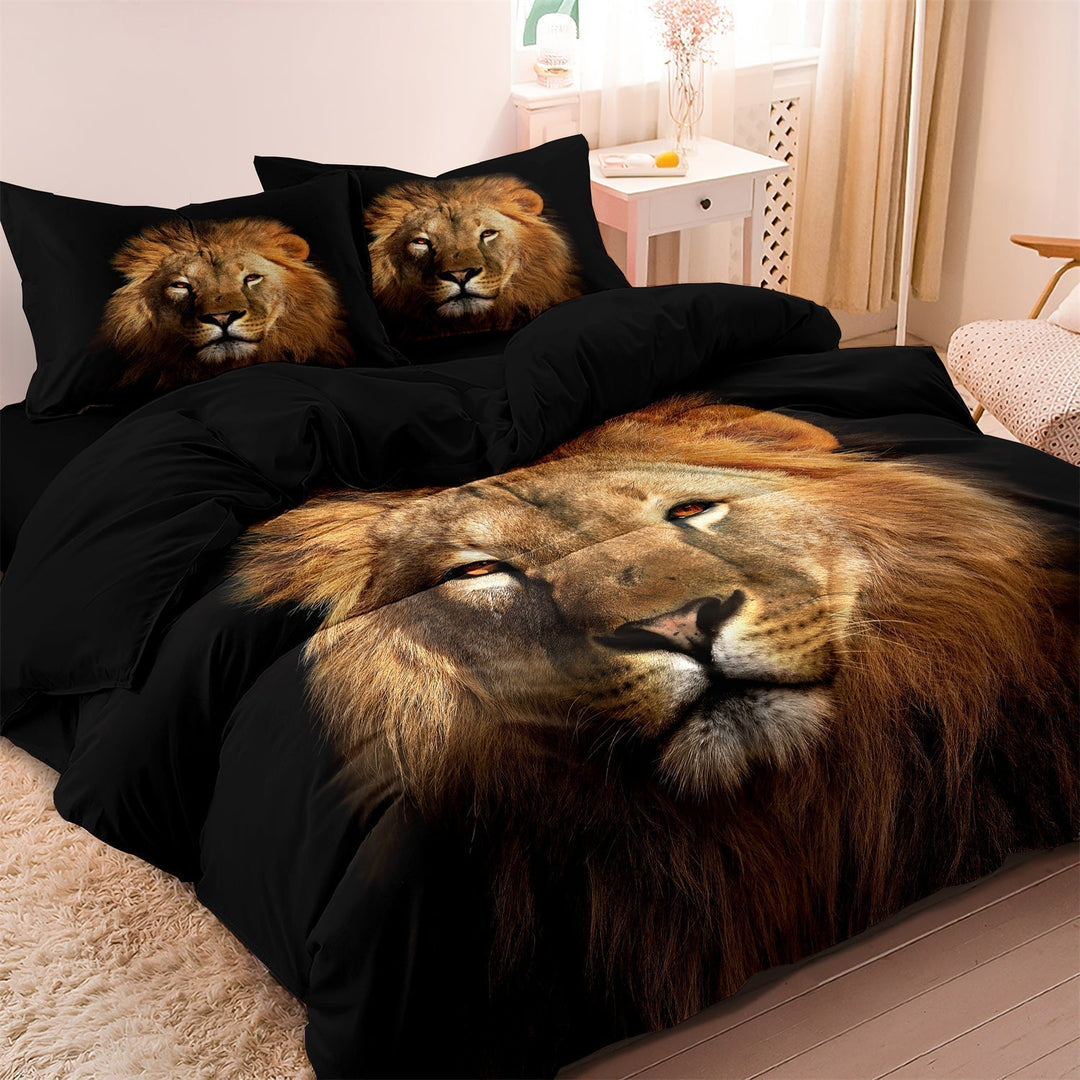 Safari Lion Print Duvet Cover – African Wilderness for Your Bedroom Kalsten