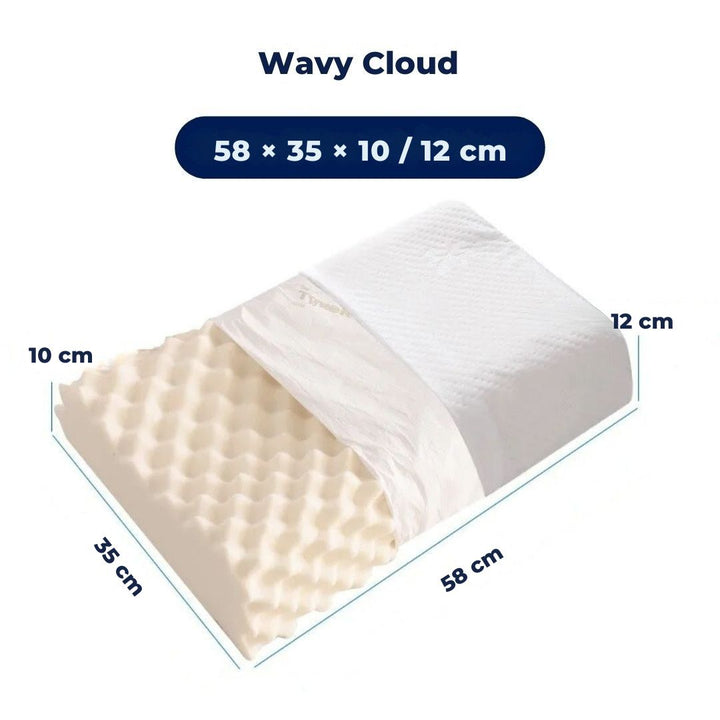EcoNeck Comfort | 100% Natural Latex Orthopedic Pillow - for Neck Pain - Comfortable and Supportive Pillow - Better Sleep - Wellness Kalsten