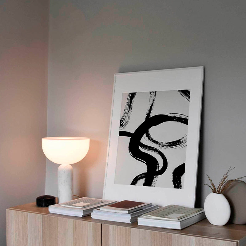 Kalsten | MarbleLuxe Lamp - Luxurious Marble Table Lamp with Golden Accents