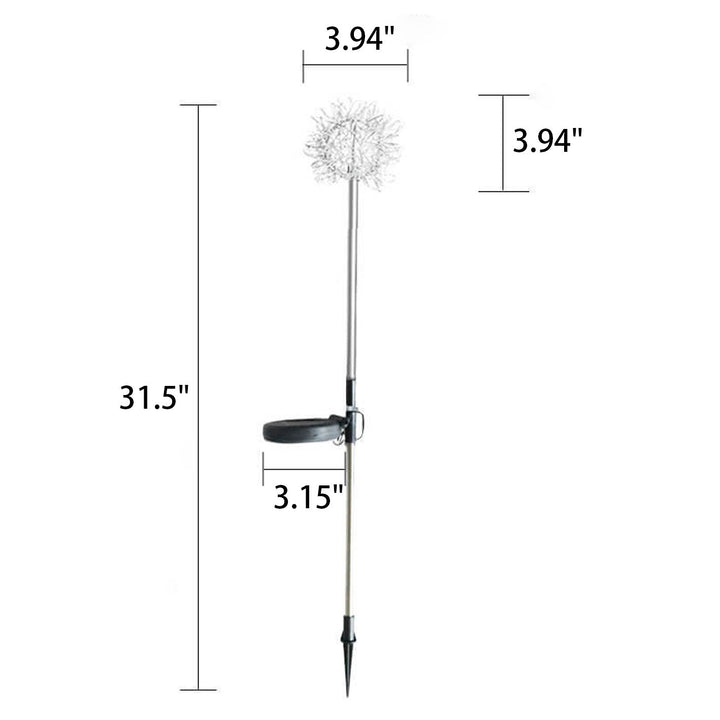 Solar Dandelion Aluminum Wire Globe Light LED Outdoor Waterproof Luminous Garden Insert Ground Landscape Light | Kalsten