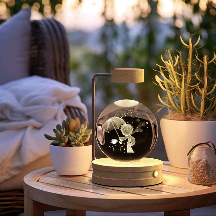 Crystal Ball Cosmic Dinosaur Indoor Night Light USB Power Warm Bedside Light Birthday Gift Night Lamp | Kalsten
