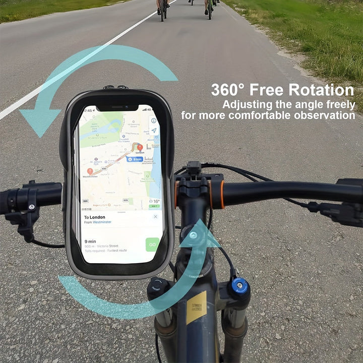 Kalsten | Waterproof Phone Holder for Bike and Motorcycle – 360° Rotatable and Suitable for 4.5–6.4 inch