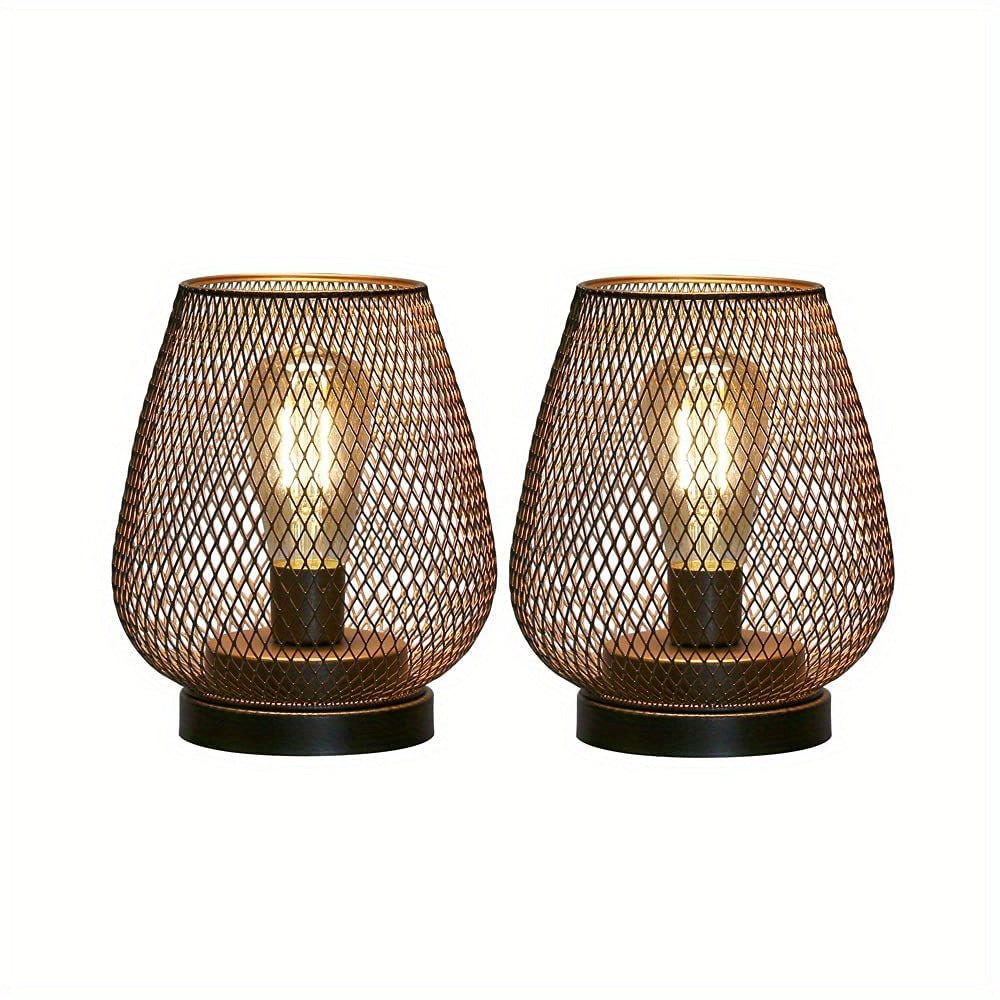 RusticMesh Table Lamp Set – Industrial Style and Atmospheric Lighting | Kalsten
