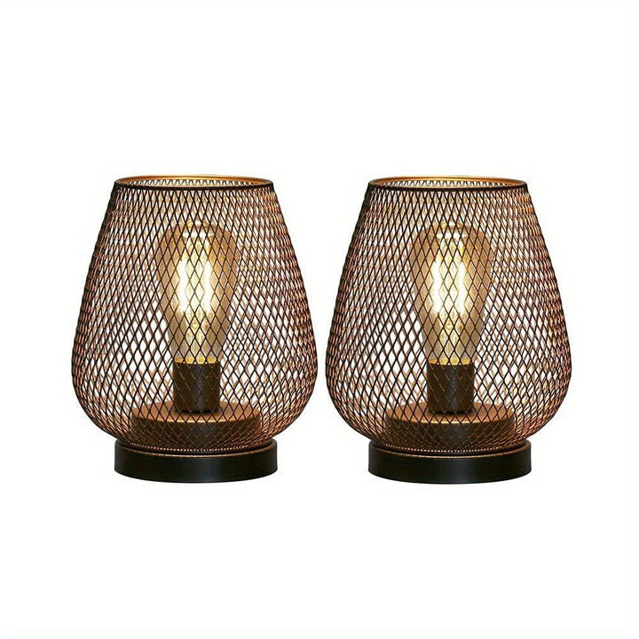 RusticMesh Table Lamp Set – Industrial Style and Atmospheric Lighting | Kalsten
