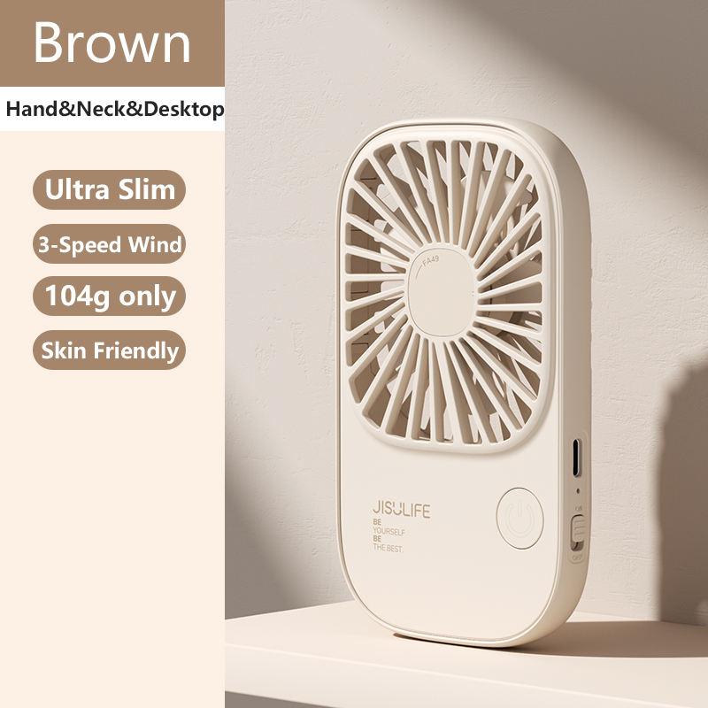 Mini Handheld USB Rechargeable Fan with 3 Speeds, Portable Lash Fan & Desk Stand | Kalsten