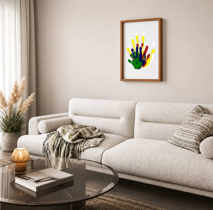 Kalsten | Baby Memory Frame made of Wood with Clay for Hand & Footprints