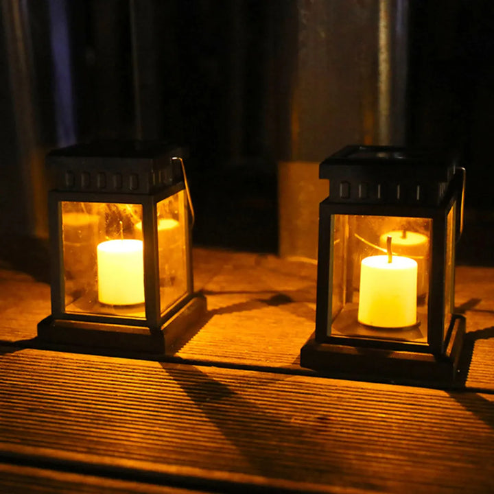 Solar-powered LED candle lantern – Weatherproof outdoor lamp for garden and patio | Kalsten