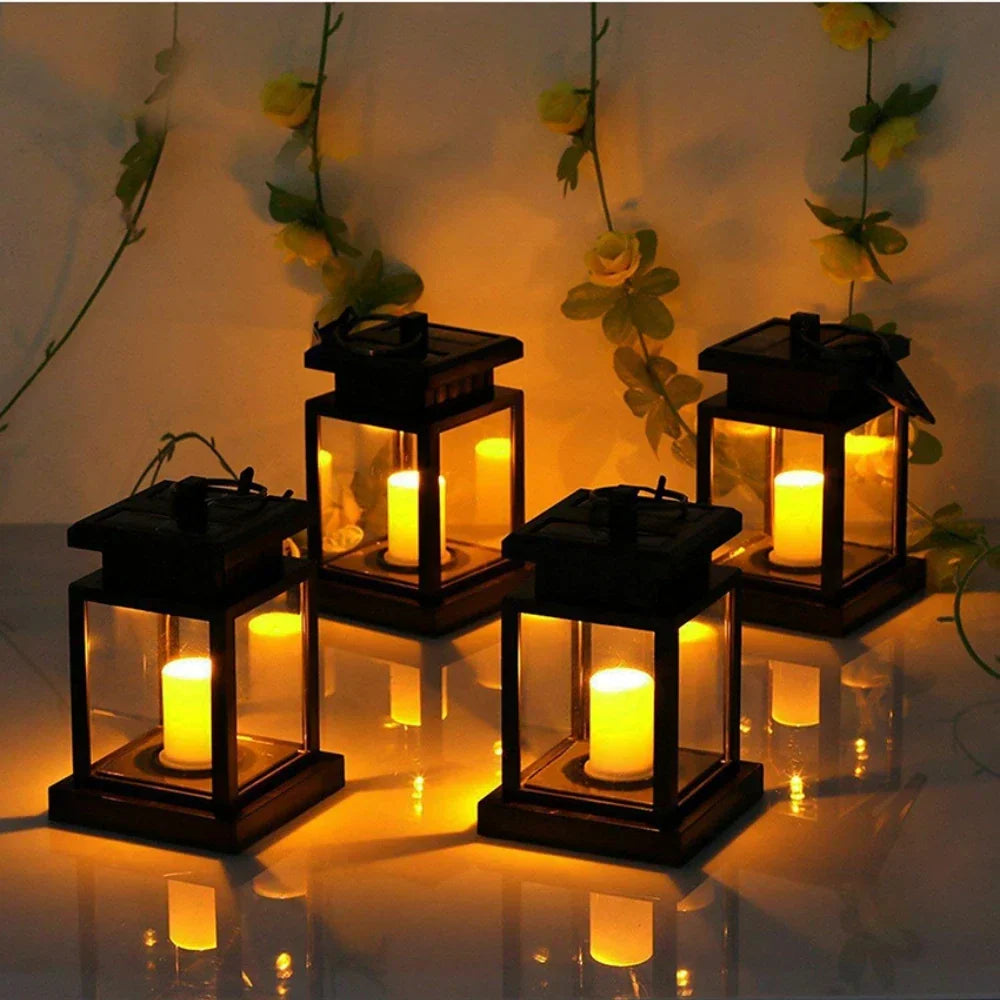 Solar-powered LED candle lantern – Weatherproof outdoor lamp for garden and patio | Kalsten