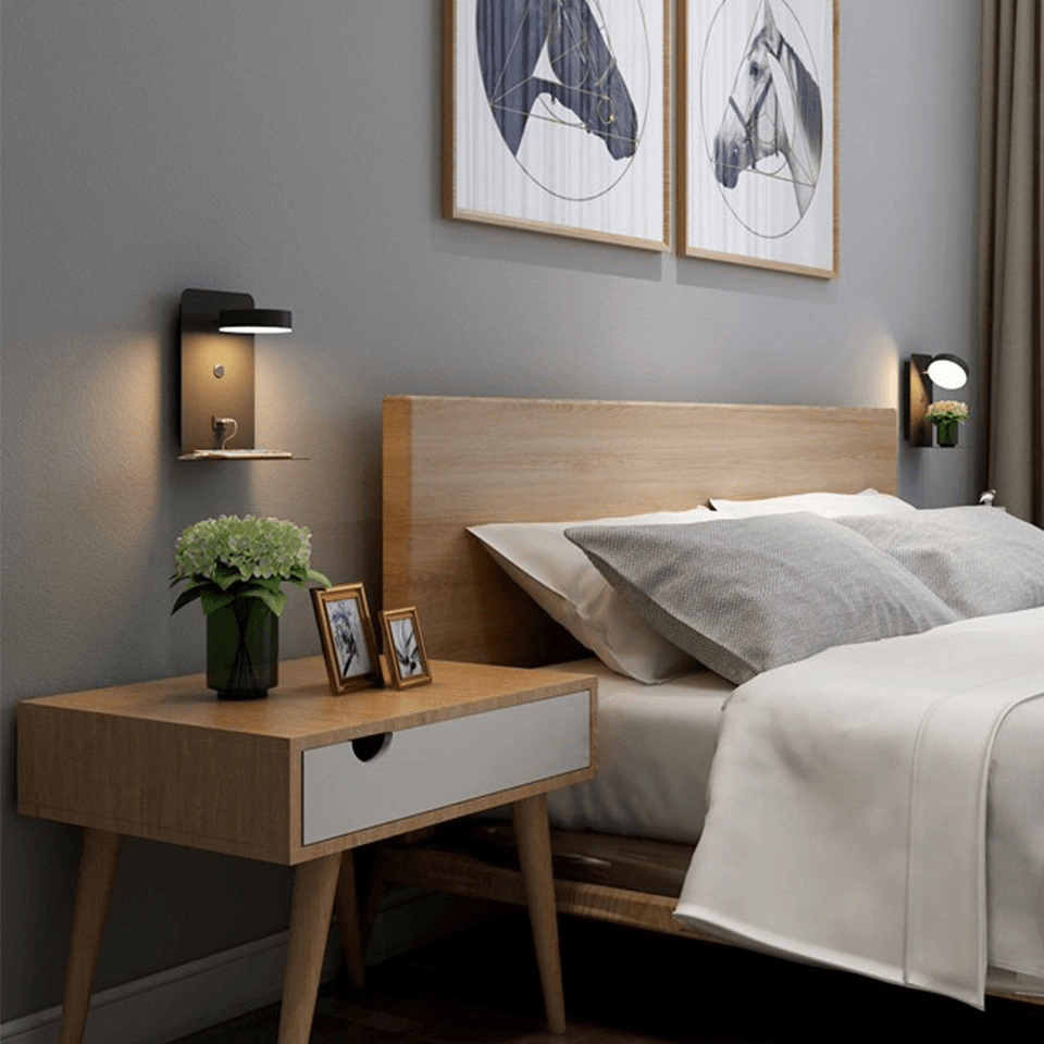 Rotating Night Lamp with Charging Station