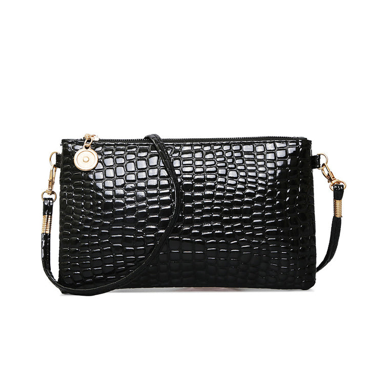 Crocodile Embossed Crossbody Clutch Bag