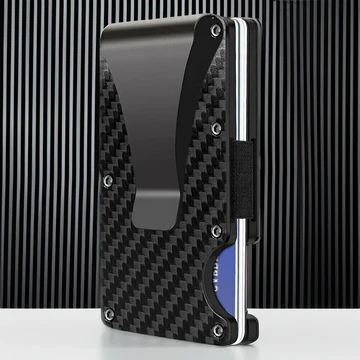 Kalsten | RFID Blocking Men's Carbon Fiber Metal Wallet