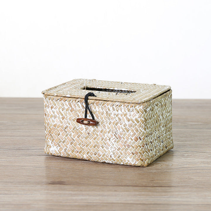 Handcrafted Woven Storage Box with Stylish Lid Kalsten