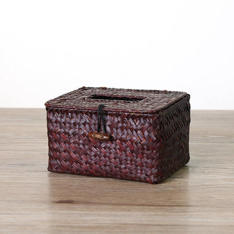 Handcrafted Woven Storage Box with Stylish Lid Kalsten