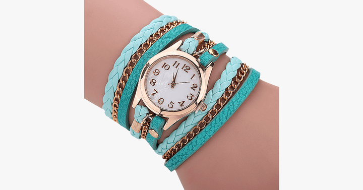 Kalsten | Gold Dial Quartz Watch with Funky Wraps – Designed to accentuate your casual look