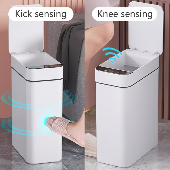 Set of 2 Smart Sensor Trash Bins – Touchless and Compact (Black) | Kalsten