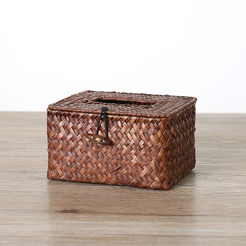 Handcrafted Natural Wicker Tissue Box Holder Kalsten
