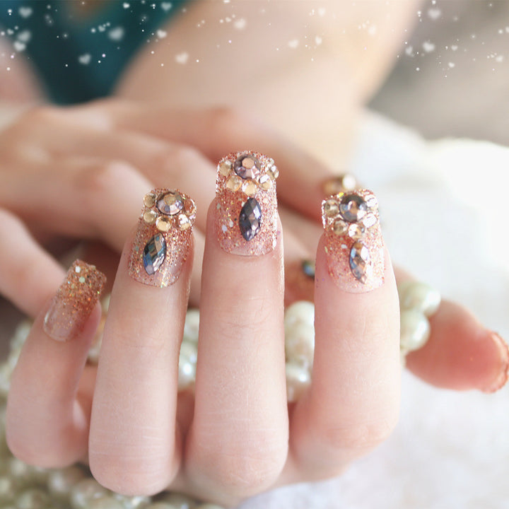Decorative Glitter Press-On Nails