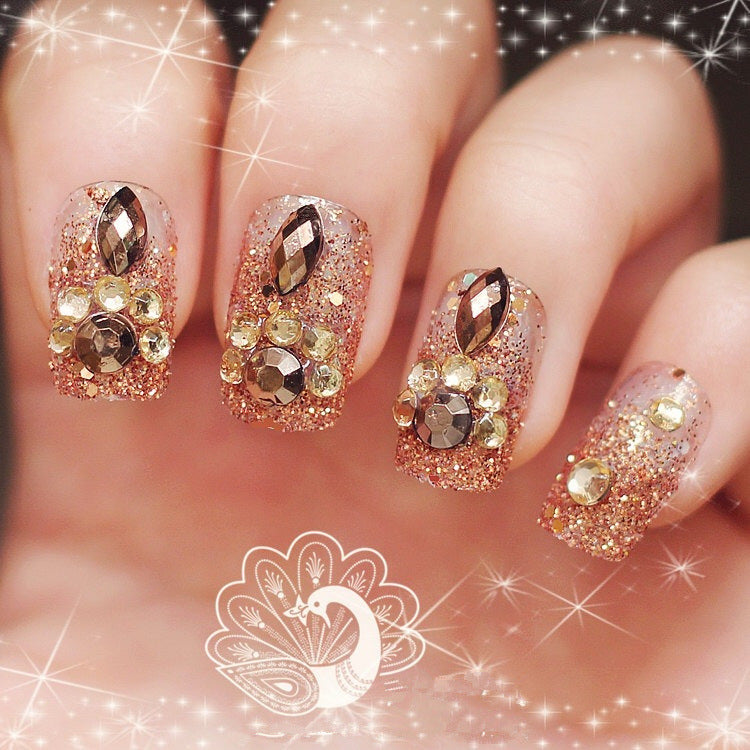 Decorative Glitter Press-On Nails