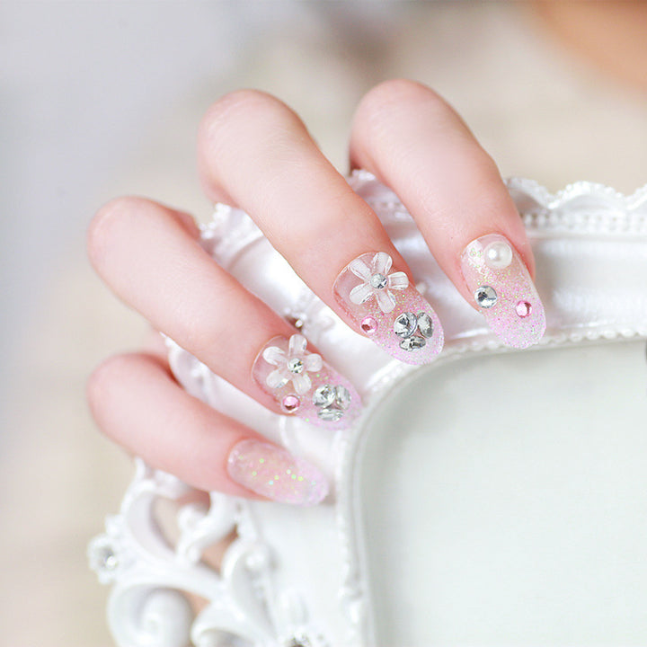 Decorative Glittery Press-On Nail Tips