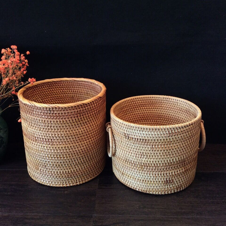 Rund braided storage basket Kalsten