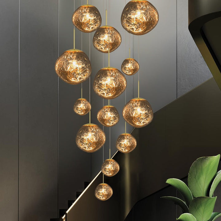 Post-modern lava chandelier creative clothing store bar table lamp villa duplex building living room dining room stairwell chandelier | Kalsten
