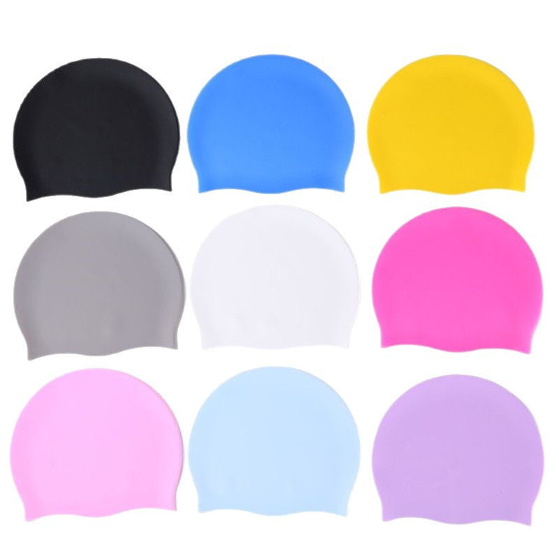 Kalsten | High Elastic Solid Silicone Swim Cap | New Kids Adult Universal Waterproof No Pinch Swimming Cap