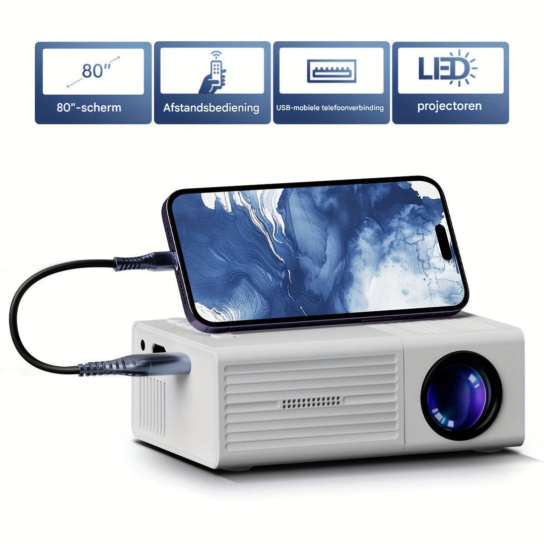 Mini HD Projector – Ultra-Light, 3000 Lumen