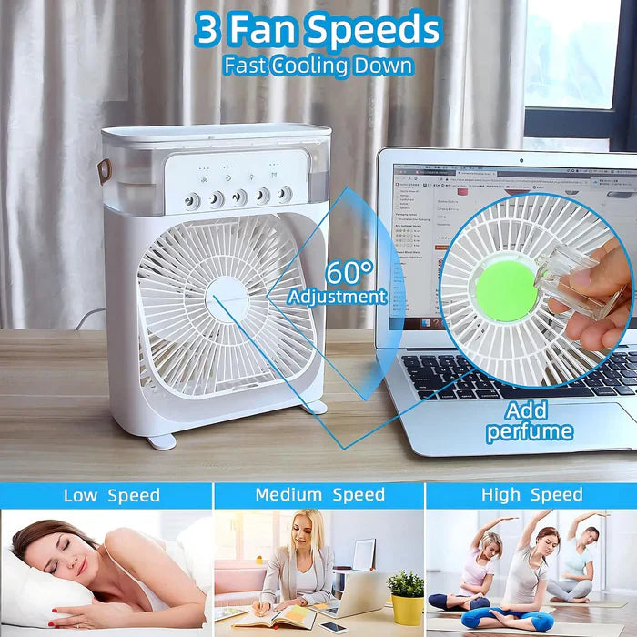 3-in-1 Fan with 7-Color LED Light - BreezeMaster Pro | Kalsten