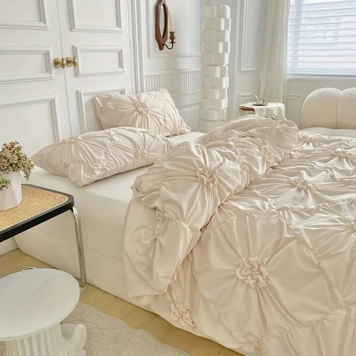 Kalsten | Duvet Cover Set Pinch Pleat Floral Design