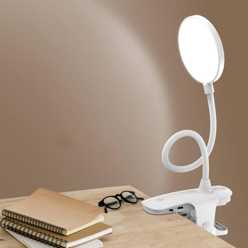 Simple LED Clip Desk Lamp Rechargeable Eye Protection Night Light | Kalsten