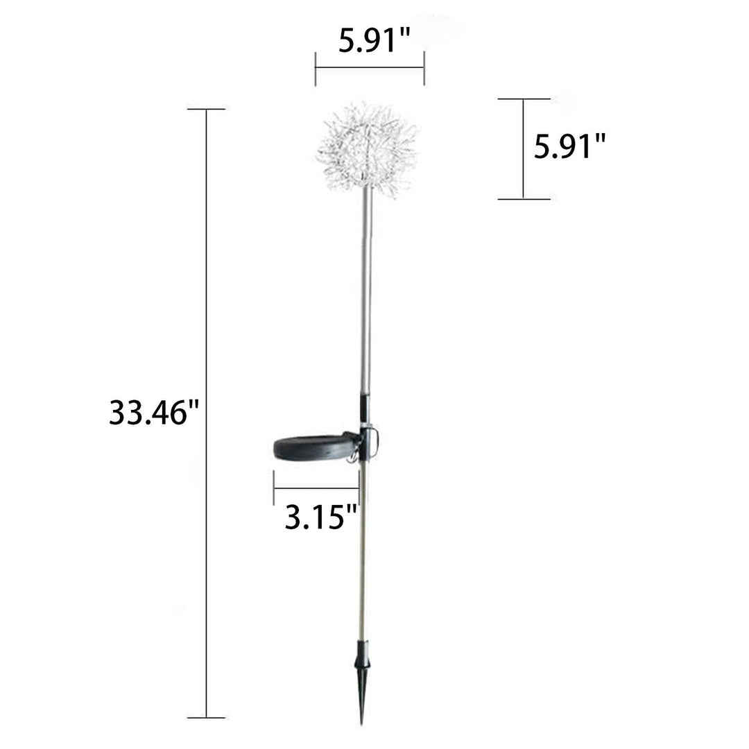 Solar Dandelion Aluminum Wire Globe Light LED Outdoor Waterproof Luminous Garden Insert Ground Landscape Light | Kalsten