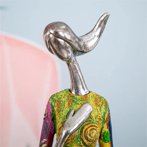 Kalsten | Modern Abstract Woman Sculptures – Handcrafted Colourful Resin Art for Home Decor