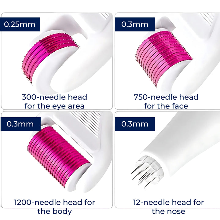 DermaGlow Microneedling Derma Roller Kit – Anti-Ageing – Titanium Needles – Home Skincare for Women Kalsten