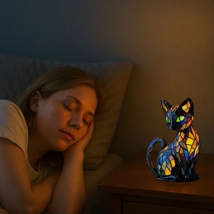 Lumikat Handmade Glow-in-the-Dark Cat Lamp – Ambient Lighting and Gift | Kalsten
