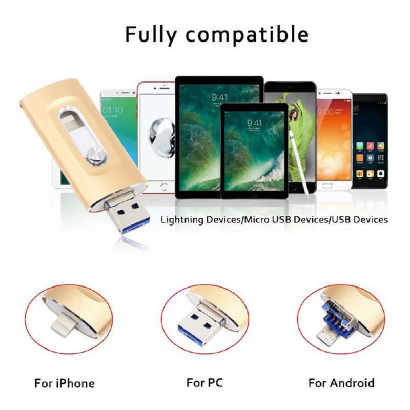 Kalsten | 3 in 1 large capacity USB flash drive for mobile phone and computer