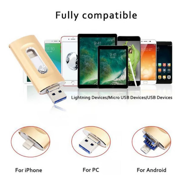 Kalsten | 3 in 1 large capacity USB flash drive for mobile phone and computer