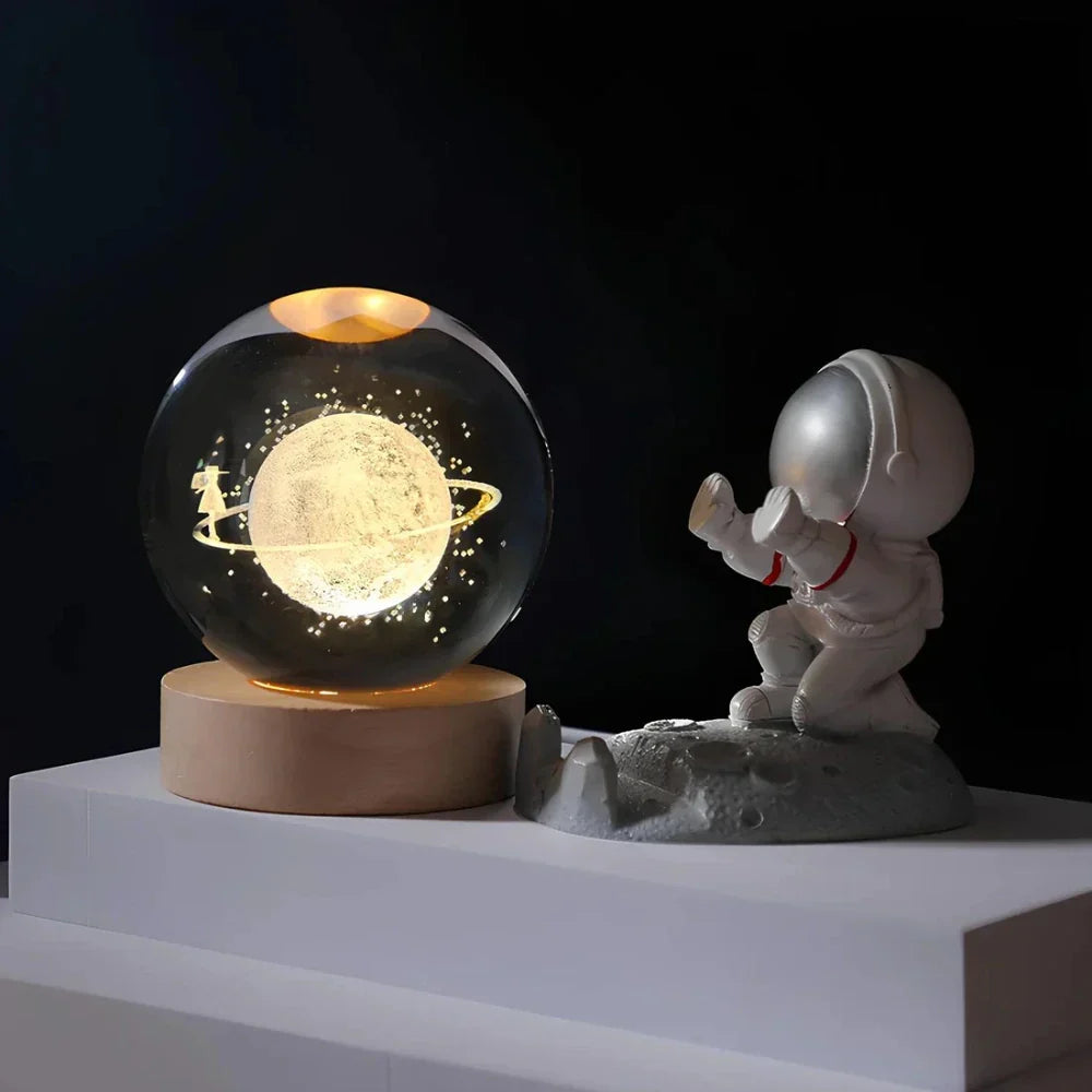 3D Engraved Crystal Sphere - Celestia | Kalsten