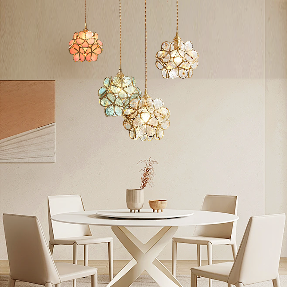 Pendant Light Glass Petal E27 Max 40W Ceiling Dining Room Bedroom Hanging Fixture Decorative Ambient Lighting | Kalsten