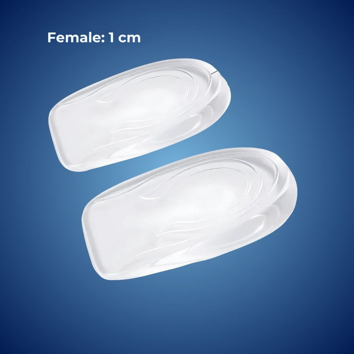 LiftComfort Silicone Gel Heel Lifting Inserts | Height Increase - Pain Relief for Plantar Fasciitis - Shock Absorption - Better Posture Kalsten