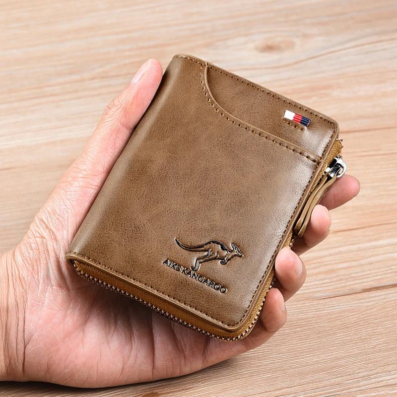 Kalsten | Men Wallet Zipper Genuine Leather Purse ( RFID PROTECTED )