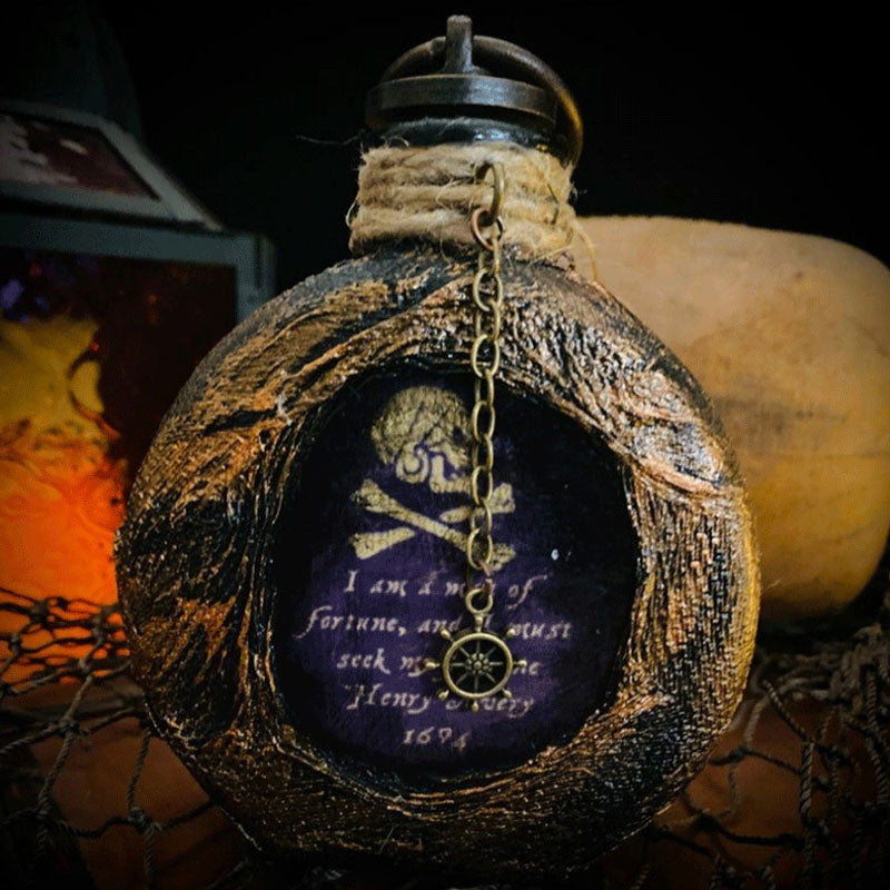 Skull Pirate Rum Bottle made of Resin | Kalsten